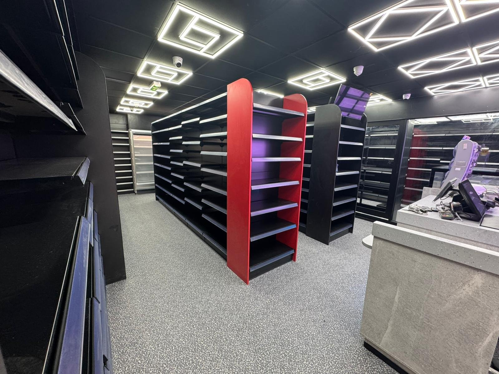 Bespoke retail display units and shelving installed by Vextroo Group UK